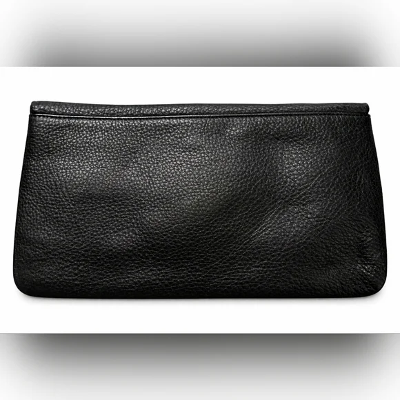 🖤 Ted Baker Black Pebbled Leather Clutch / Wallet | Floral Lining - Picture 3 of 8